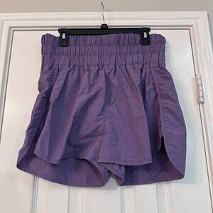 Zenana Outfitters Purple High Waist Wind Shorts